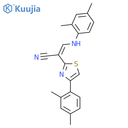 (2Z)-2-[4-(2,4-dimethylphenyl)-1,3-thiazol-2-yl]-3-[(2,4-dimethylphenyl)amino]prop-2-enenitrile structure