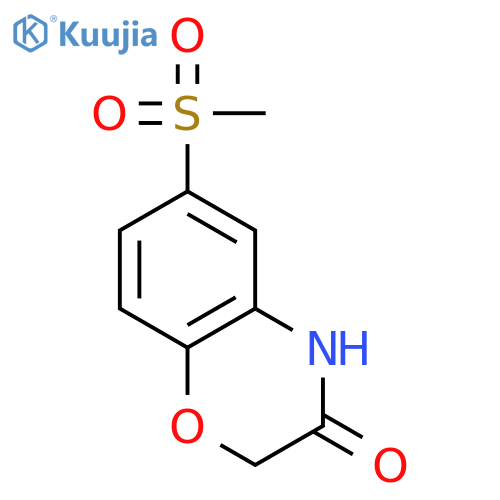 6-methanesulfonyl-3,4-dihydro-2H-1,4-benzoxazin-3-one structure