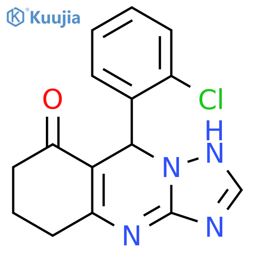 9-(2-chlorophenyl)-4H,5H,6H,7H,8H,9H-1,2,4triazolo3,2-bquinazolin-8-one structure