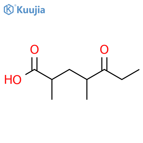 2,4-Dimethyl-5-oxoheptanoic acid structure