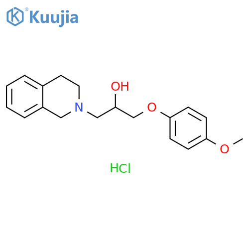 1-(4-methoxyphenoxy)-3-(1,2,3,4-tetrahydroisoquinolin-2-yl)propan-2-ol hydrochloride structure