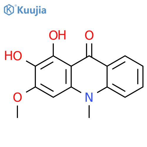 1,2-Dihydroxy-3-methoxy-10-methyl-10H-acridin-9-on structure