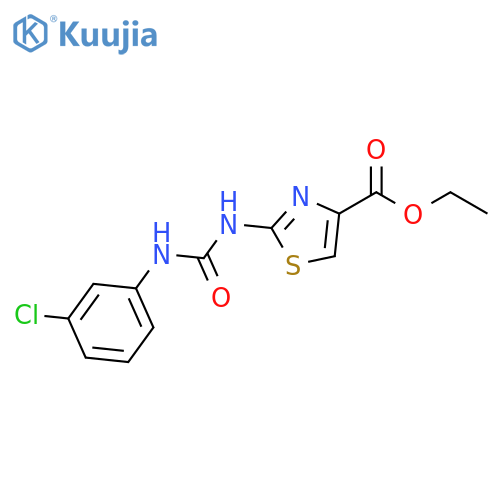 ethyl 2-{(3-chlorophenyl)carbamoylamino}-1,3-thiazole-4-carboxylate structure
