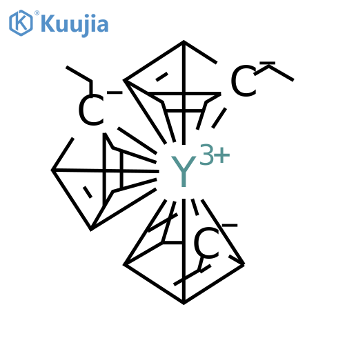 Tris(ethylcyclopentadienyl)yttrium structure