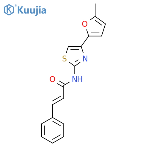 (2E)-N-4-(5-methylfuran-2-yl)-1,3-thiazol-2-yl-3-phenylprop-2-enamide structure
