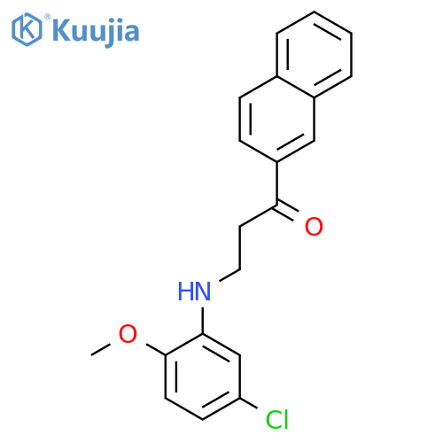 3-(5-CHLORO-2-METHOXYANILINO)-1-(2-NAPHTHYL)-1-PROPANONE structure