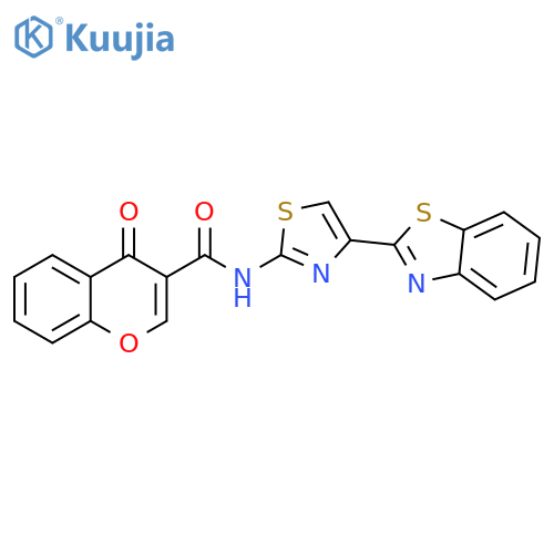 N-4-(1,3-benzothiazol-2-yl)-1,3-thiazol-2-yl-4-oxo-4H-chromene-3-carboxamide structure