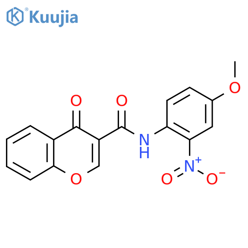 N-(4-methoxy-2-nitrophenyl)-4-oxo-4H-chromene-3-carboxamide structure