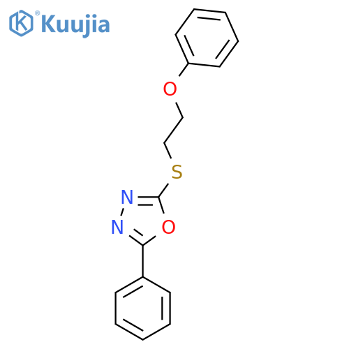 2-(2-Phenoxyethylsulfanyl)-5-phenyl-1,3,4-oxadiazole structure