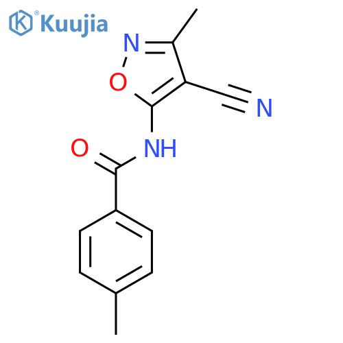 N-(4-CYANO-3-METHYL-5-ISOXAZOLYL)-4-METHYLBENZENECARBOXAMIDE structure
