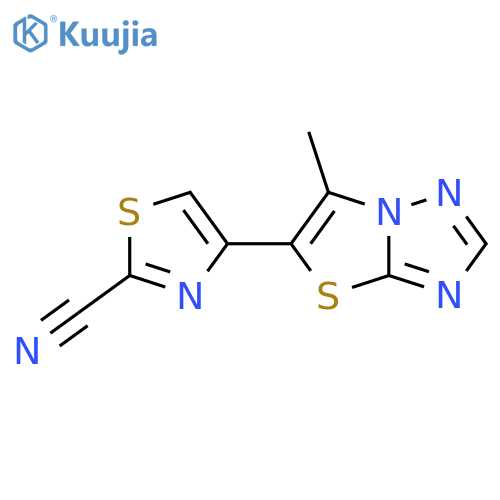 4-(6-METHYL[1,3]THIAZOLO[3,2-B][1,2,4]TRIAZOL-5-YL)-1,3-THIAZOLE-2-CARBONITRILE structure