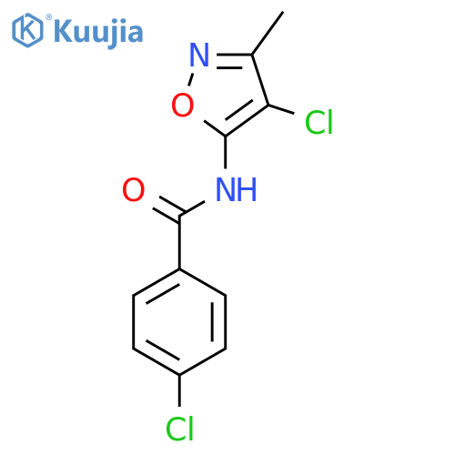 4-chloro-N-(4-chloro-3-methyl-1,2-oxazol-5-yl)benzamide structure