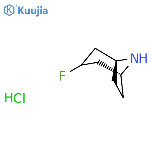 exo-3-fluoro-8-azabicyclo[3.2.1]octane;hydrochloride structure