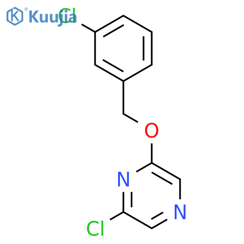 2-chloro-6-[(3-chlorophenyl)methoxy]pyrazine structure