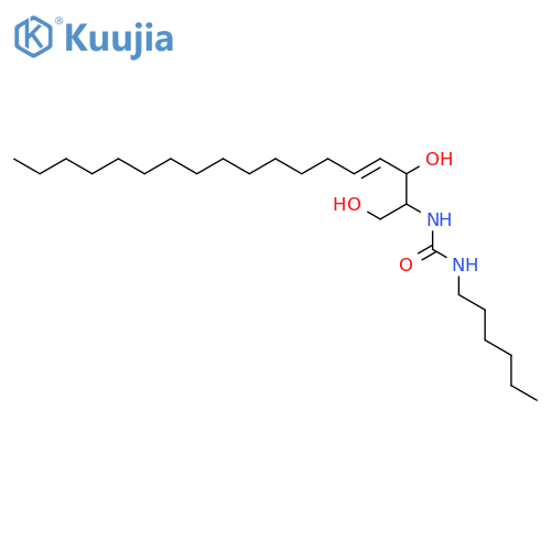 Urea,N-hexyl-N'-[(1S,2R,3E)-2-hydroxy-1-(hydroxymethyl)-3-heptadecenyl]- structure