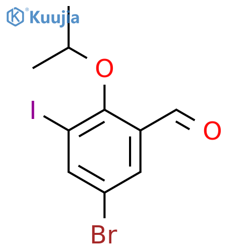 5-bromo-3-iodo-2-(propan-2-yloxy)benzaldehyde structure