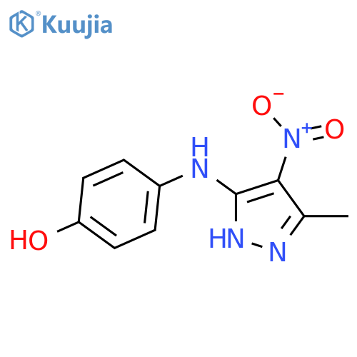 4-[(3-methyl-4-nitro-1H-pyrazol-5-yl)amino]phenol structure