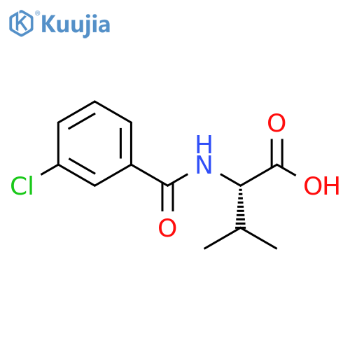 (2S)-2-(3-chlorophenyl)formamido-3-methylbutanoic acid structure