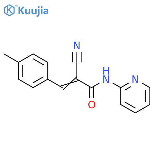 (E)-2-cyano-N-(pyridin-2-yl)-3-(p-tolyl)acrylamide structure