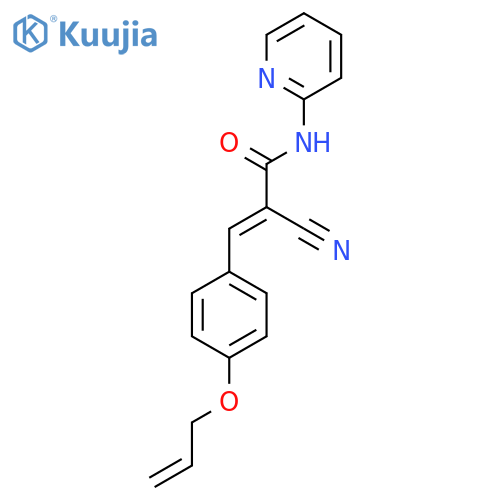 (2E)-2-Cyano-3-[4-(prop-2-en-1-yloxy)phenyl]-N-(pyridin-2-yl)prop-2-enamide structure