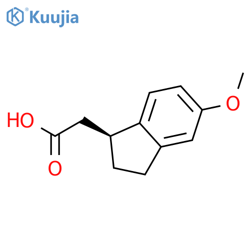 1H-Indene-1-acetic acid, 2,3-dihydro-5-methoxy-, (1S)- structure