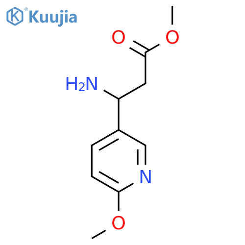 Methyl 3-amino-3-(6-methoxypyridin-3-yl)propanoate structure