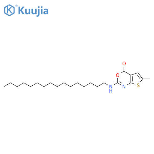 4H-Thieno[2,3-d][1,3]oxazin-4-one, 2-(hexadecylamino)-6-methyl- structure