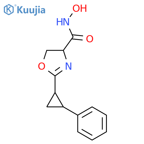 4-Oxazolecarboxamide,4,5-dihydro-N-hydroxy-2-(2-phenylcyclopropyl)-, (4R)- structure
