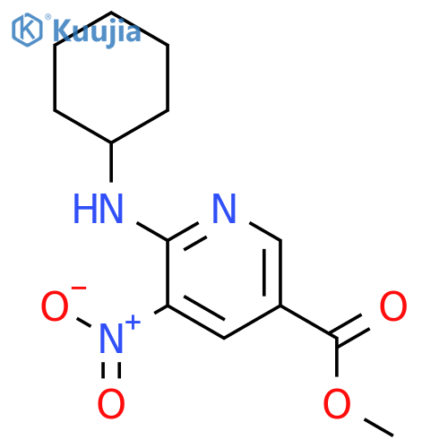 Methyl 6-(cyclohexylamino)-5-nitronicotinate structure