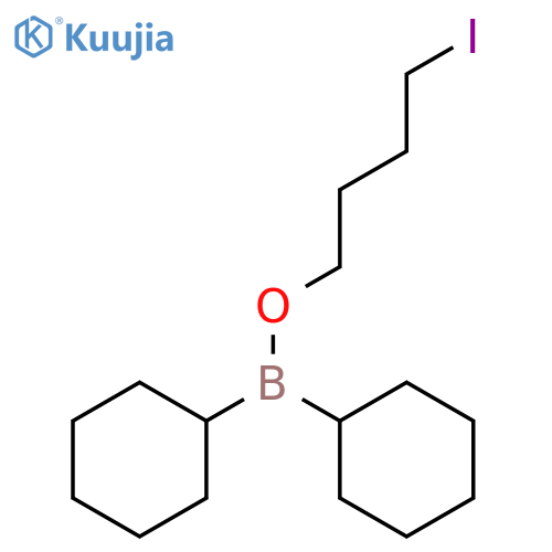 Borinic acid, dicyclohexyl-, 4-iodobutyl ester structure