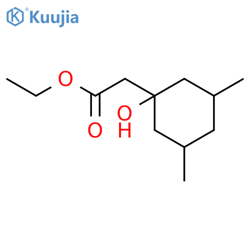 CYCLOHEXANEACETIC ACID, 1-HYDROXY-3,5-DIMETHYL-, ETHYL ESTER structure