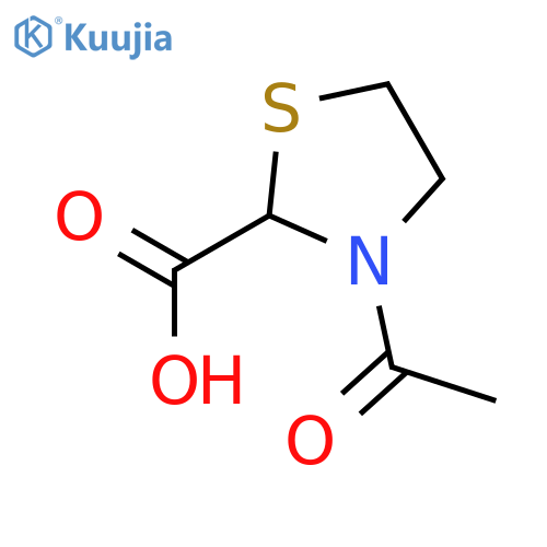 2-Thiazolidinecarboxylic acid, 3-acetyl- structure