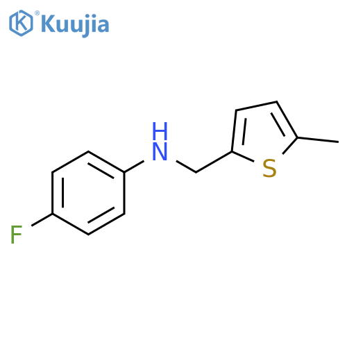 4-fluoro-N-(5-methylthiophen-2-yl)methylaniline structure