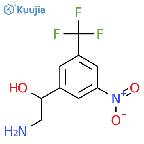 2-amino-1-3-nitro-5-(trifluoromethyl)phenylethan-1-ol structure