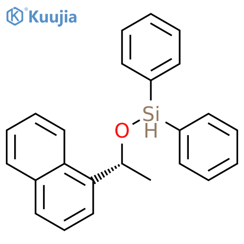 Silane, [(1R)-1-(1-naphthalenyl)ethoxy]diphenyl- structure