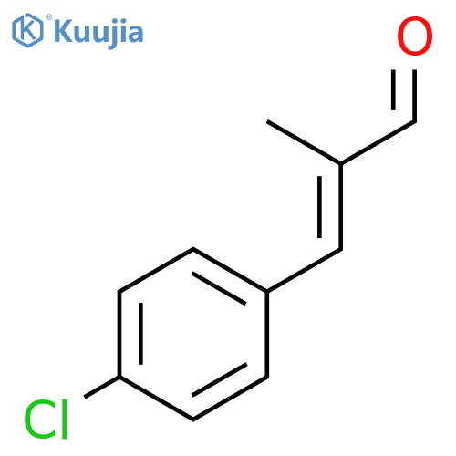 (2E)-3-(4-chlorophenyl)-2-methylprop-2-enal structure