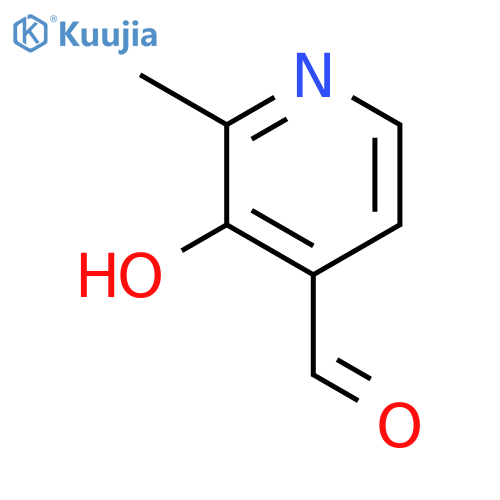 3-Hydroxy-2-methyl-4-pyridinecarboxaldehyde structure