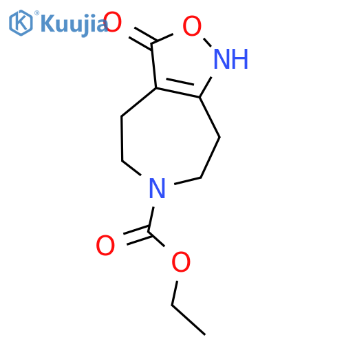 6H-Isoxazolo[3,4-d]azepine-6-carboxylicacid, 1,3,4,5,7,8-hexahydro-3-oxo-, ethyl ester structure