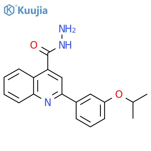 2-(3-Isopropoxyphenyl)quinoline-4-carbohydrazide structure