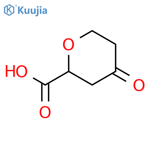 4-oxotetrahydropyran-2-carboxylic acid structure