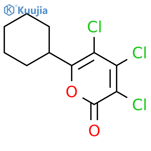 2H-Pyran-2-one,3,4,5-trichloro-6-cyclohexyl- structure