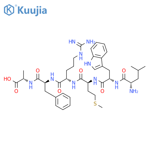 H-Leu-Trp-Met-Arg-Phe-Ala-OH acetate salt structure