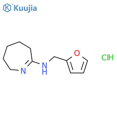2H-Azepin-7-amine,N-(2-furanylmethyl)-3,4,5,6-tetrahydro-, hydrochloride (1:1) structure