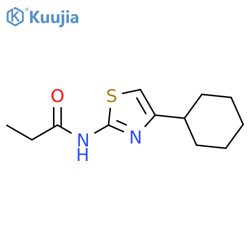 N-(4-cyclohexylthiazol-2-yl)propionamide structure