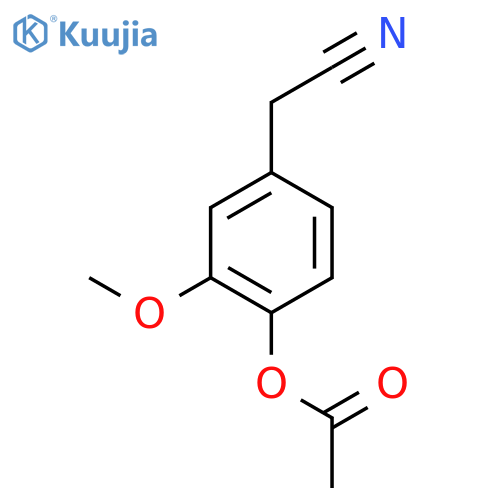 4-(Cyanomethyl)-2-methoxyphenyl acetate structure