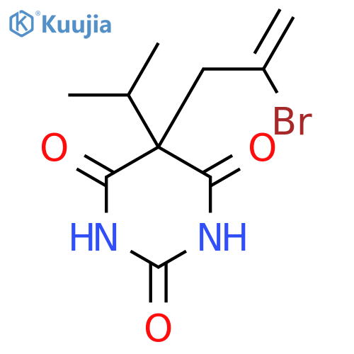 2,4,6(1H,3H,5H)-Pyrimidinetrione,5-(2-bromo-2-propen-1-yl)-5-(1-methylethyl)- structure