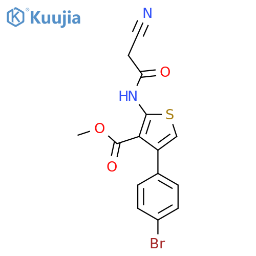 Methyl 4-(4-Bromophenyl)-2-(cyanoacetyl)amino-thiophene-3-carboxylate structure
