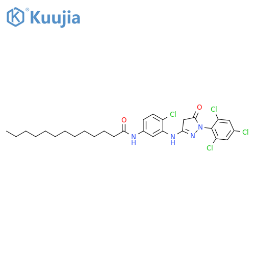 Tridecanamide,N-[4-chloro-3-[[4,5-dihydro-5-oxo-1-(2,4,6-trichlorophenyl)-1H-pyrazol-3-yl]amino]phenyl]- structure