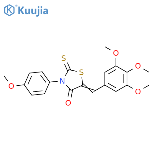 (5Z)-3-(4-methoxyphenyl)-2-sulfanylidene-5-(3,4,5-trimethoxyphenyl)methylidene-1,3-thiazolidin-4-one structure