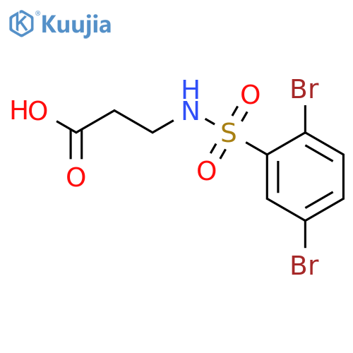 3-(2,5-Dibromo-benzenesulfonylamino)-propionic acid structure